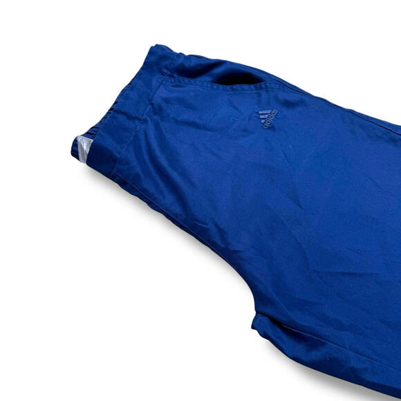 VTG Adidas Nylon Track Pants Men M Baggy Relaxed Navy logo Y2K lightweight retro - Picture 6 of 9